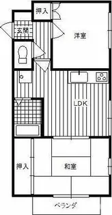 ハイツ天野【1階】の間取り