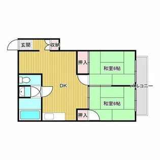 三井マンション【2階】の間取り