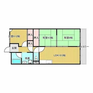 メゾントゥルース【2階】の間取り