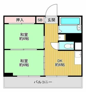 上垣第三ビル【6階】の間取り