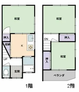 大阪府茨木市西田中町【テラスハウス】の間取り