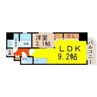ラクラーレ上前津【7階】の間取り