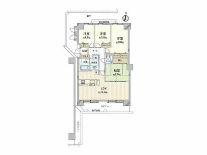 グレーシィ茨木【8階】の間取り