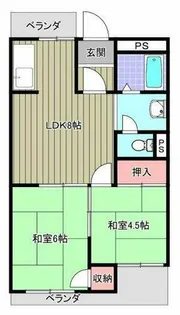 長野コーポB棟【3階】の間取り