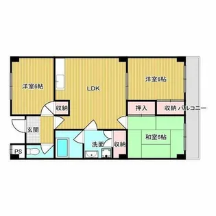 清涼ハイツ【2階】の間取り