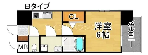 クレアグレイス岸里【8階】の間取り