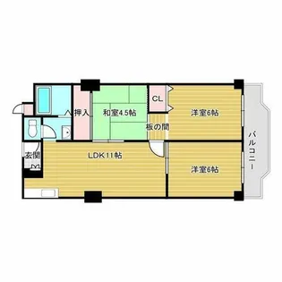メガロコープ茨木Ⅱ【5階】の間取り