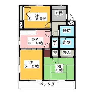 ヒルズ清水ヶ丘【2階】の間取り