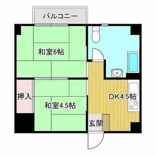 茨木グランドハイツ【5階】の間取り