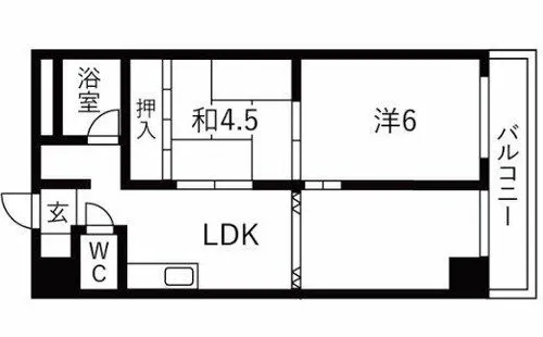 レバンガ国分公園AP【6階】の間取り