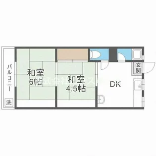 上中条ハイツ【2階】の間取り