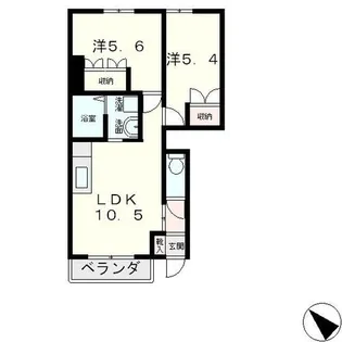 マミーユⅡ【1階】の間取り