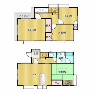 大阪府茨木市耳原1丁目【一戸建】の間取り