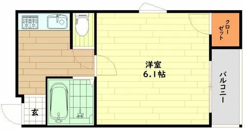 タカノハイム天神橋【9階】の間取り