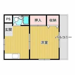 1DKの間取り画像