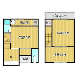 大阪府茨木市中津町【一戸建】の間取り