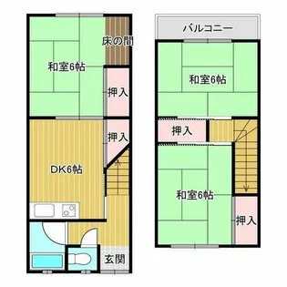大阪府茨木市橋の内2丁目【一戸建】の間取り