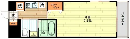 ラクラス福島野田【4階】の間取り
