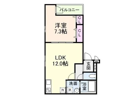 ラヴェリテ鳳【2階】の間取り