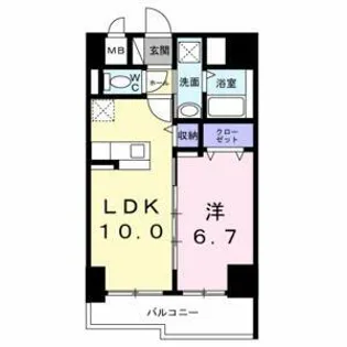 Bright Gate 名古屋【4階】の間取り