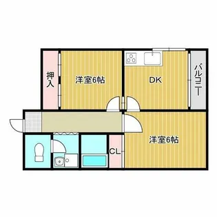 沢良宜東薩摩マンション2号棟【2階】の間取り
