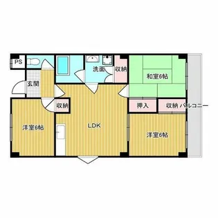 3LDKの間取り画像