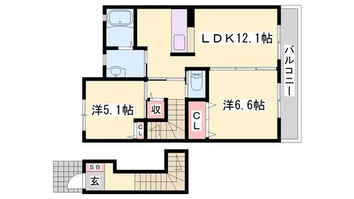 メサ・ヴェルデ【2階】の間取り