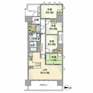 ウエリス茨木【2階】の間取り