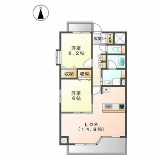 BLANCHUR JYOUSAI【801号室】の間取り