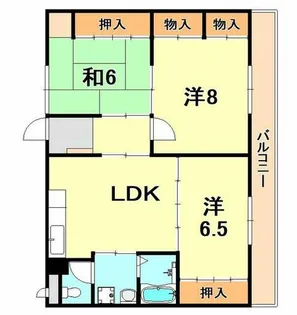 グランビュー塩屋【2階】の間取り