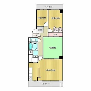 ネオコーポ茨木【2階】の間取り