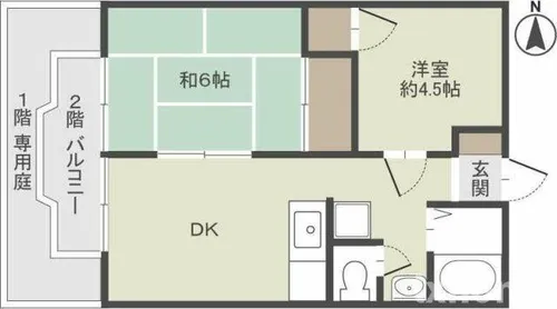 シャロームB【2階】の間取り