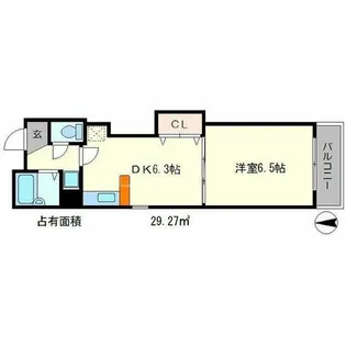 アブレスト今出川【7階】の間取り