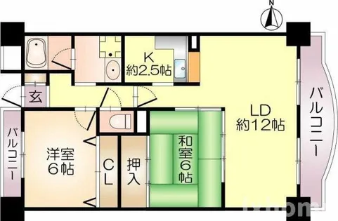 マカハ・ウエスト【3階】の間取り