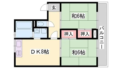 中村ハイツ【D-5号室】の間取り