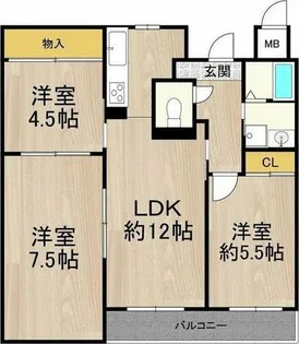 マンション・フォルツーナ【3階】の間取り