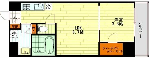 エル・セレーノ天満橋【8階】の間取り