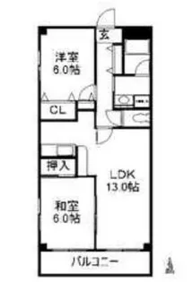 カルム植田【4階】の間取り