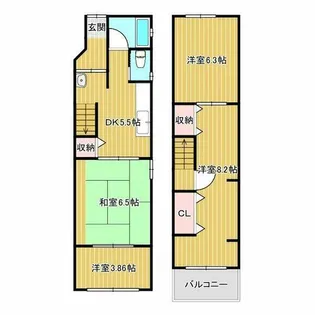 大阪府茨木市学園南町【一戸建】の間取り