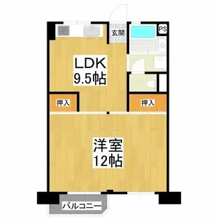 ビレッジハウス泉北栂タワー【6階】の間取り