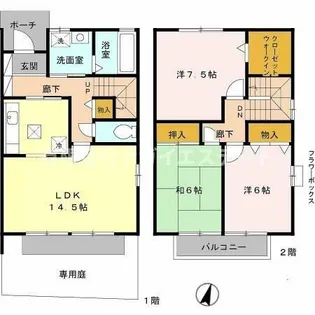 パークハイム壱番館 E棟【1階】の間取り