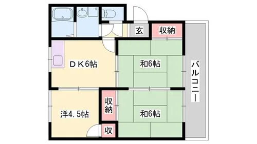 ボナノッテ【2-A号室】の間取り