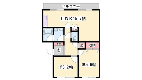 サンハイツ志染【3階】の間取り