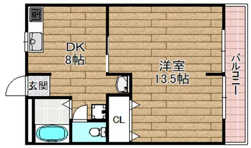 吉田ハイツⅡ【1階】の間取り