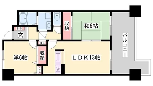 ハーモニー三幸1【603号室】の間取り