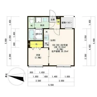 parco verde GAMI【1階】の間取り