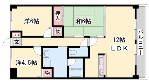 高岡中村コーポ2【1102号室】の間取り