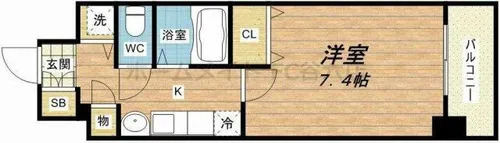 プレサンス心斎橋リベルタ【3階】の間取り