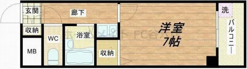 味原青山ビル【7階】の間取り