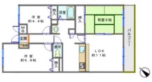 露風館【5階】の間取り